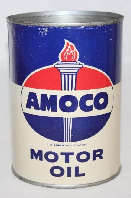Amoco American Oil Metal 1 Quart Motor Oil Can (1 of 4)
