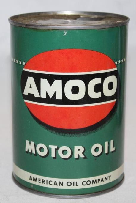 Amoco Metal 1 Quart Motor Oil Can (1 of 3)