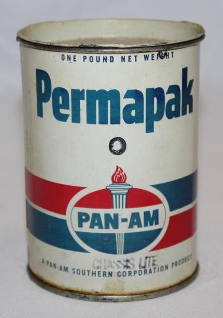 Pan-Am Permapak One Lb Grease Can (1 of 4)