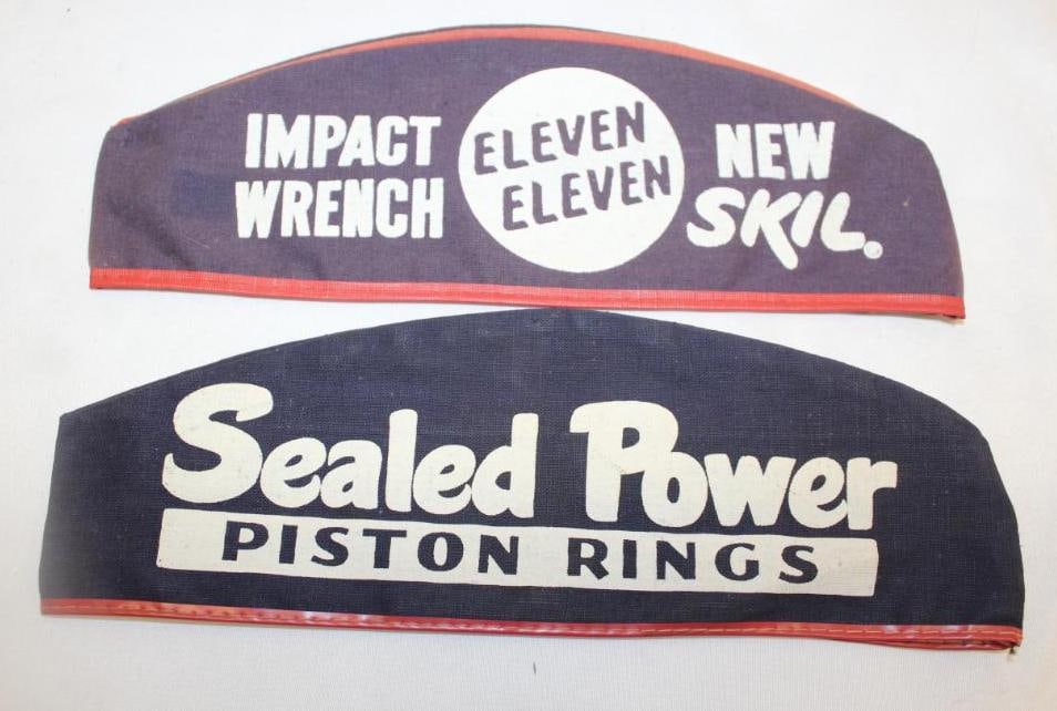 Group of 2 Sealed Power and Skil Service Station Attendant Advertising Hats (1 of 2)