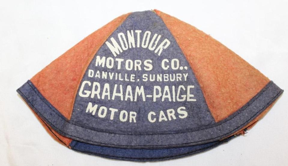 Graham Paige Montour Motors Service Station Attendant Advertising Mechanic Hat (1 of 2)