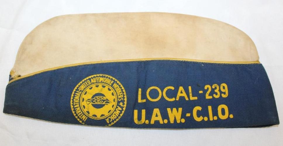 UAW Auto Worker Union Service Station Attendant Advertising Mechanic Hat (1 of 2)