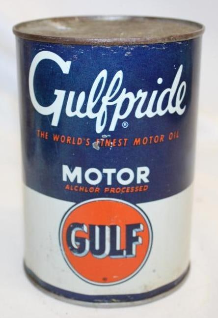 Gulf Gulfpride Metal One Quart Oil Can (1 of 3)