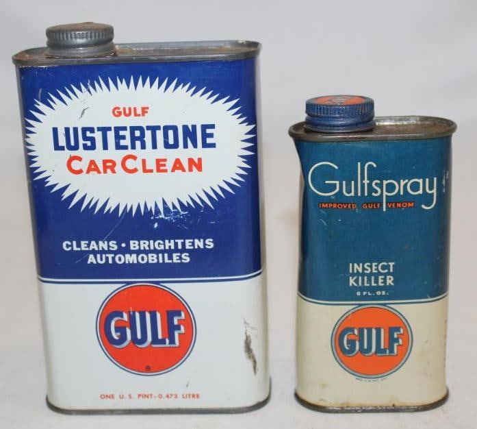 Group of 2 Gulf Spray and Polish Cans (1 of 2)