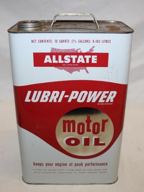 Allstate Lubri-power 10 Quart Motor Oil Can (1 of 4)