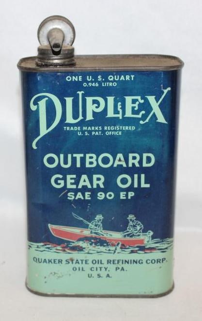 Quarker State Duplex Outboard Gear Quart Oil Can (1 of 4)