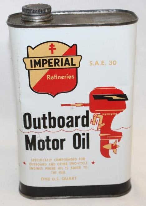 Imperial Refining Graphic Outboard One Quart Oil Can (1 of 4)