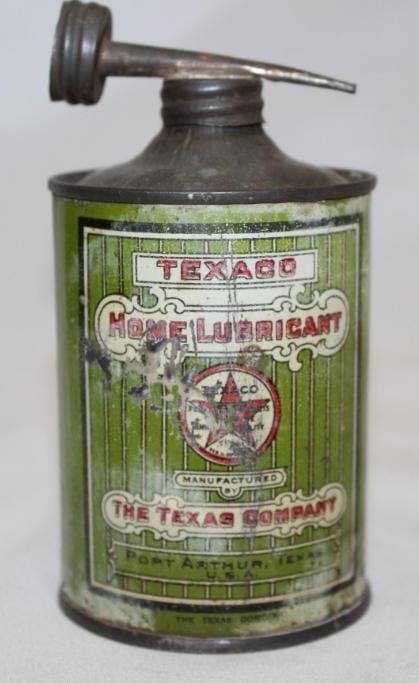 Texaco Port Arthur Home Lubricant Oiler Can 8 oz Oiler Can: It has some fading and wear