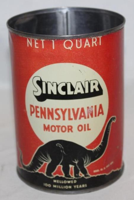 Sinclair Pennsylvania Metal 1 Quart Motor Oil Can (1 of 3)