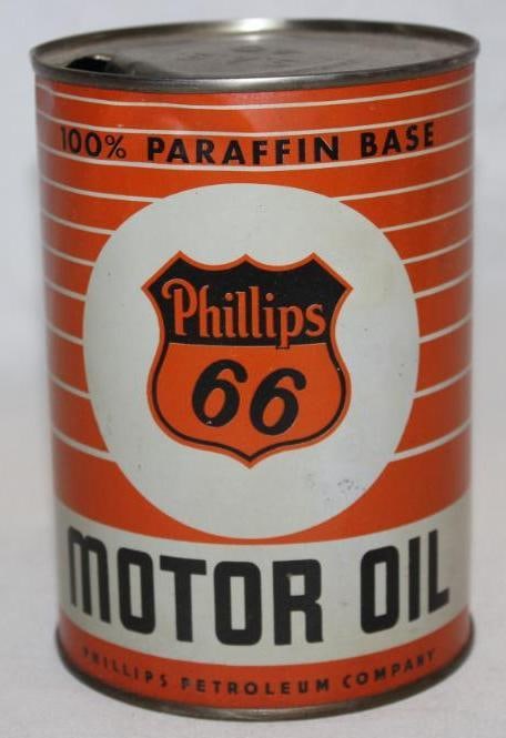 Phillips 66 Metal 1 Quart Motor Oil Can (1 of 3)