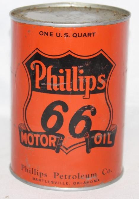 Phillips 66 Metal 1 Quart Motor Oil Can (1 of 3)