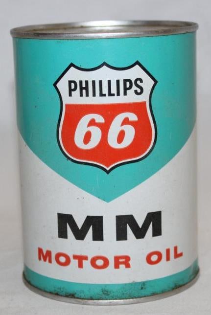 Phillips 66 MM Metal 1 Quart Motor Oil Can (1 of 4)