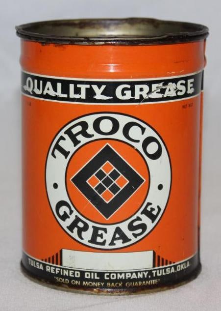 Troco Tulsa Refining Co One Lb Grease Can (1 of 4)
