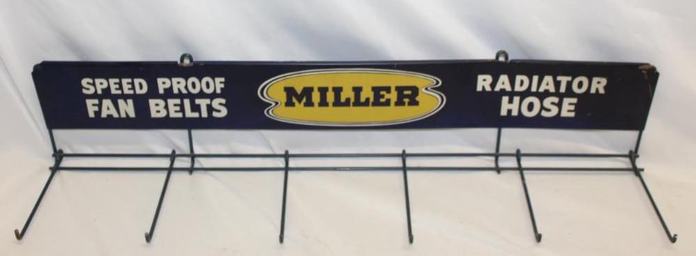 Miller Tire and Rubber Fan Belt and Radiator Hose Display Rack (1 of 2)