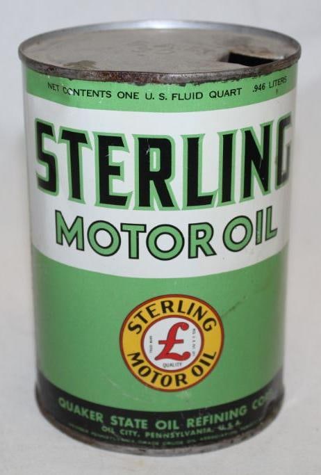 Sterling Quaker State Metal 1 Quart Motor Oil Can (1 of 3)