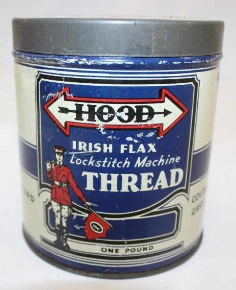 Hood Tire and Shoe One Lb Thread Can: It is in good condition with light scratches and wear.