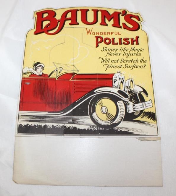 Baum's Wonderful Autombile Polish Advertising Countertop Display (1 of 2)