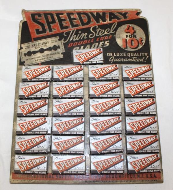 Speedway Razor Blades Advertising Countertop Display (1 of 2)