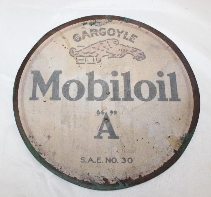 Gargoyle Mobil Oil A Masonite Lubester Sign (1 of 2)