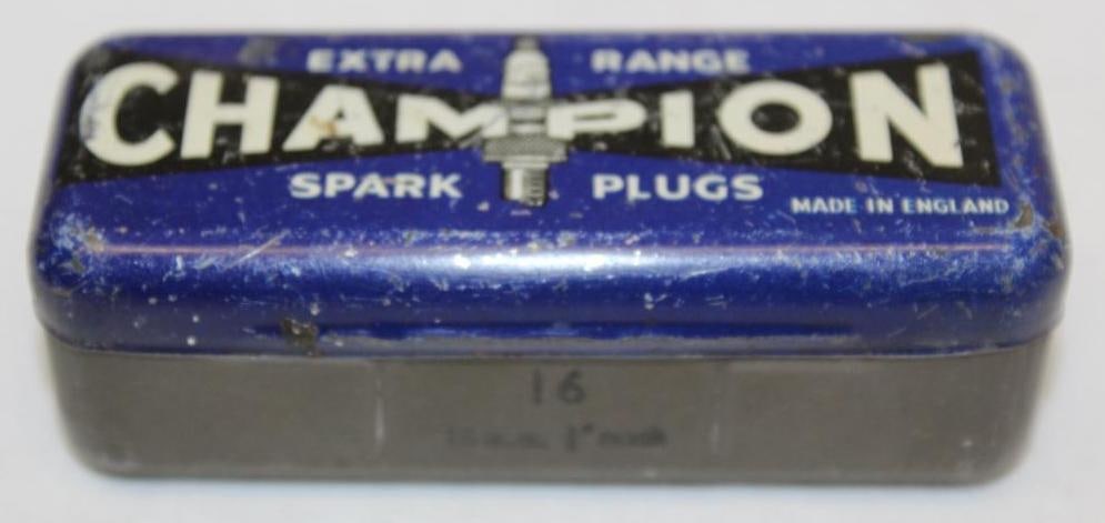 Champion Extra Range Metal Spark Plug Can with Spark Plug (1 of 3)