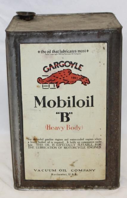 Gargoyle Mobil B 5 Gallon Motor Oil Can (1 of 4)