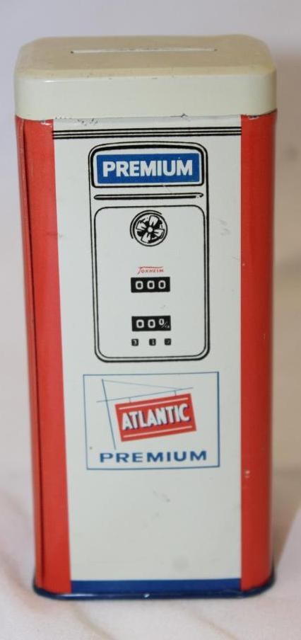 Atlantic Premium Gas Pump Advertising Coin Bank (1 of 4)