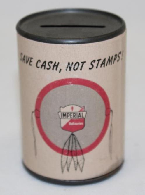 Imperial Refining Indian Graphic Advertising Oil Can Coin Bank (1 of 2)
