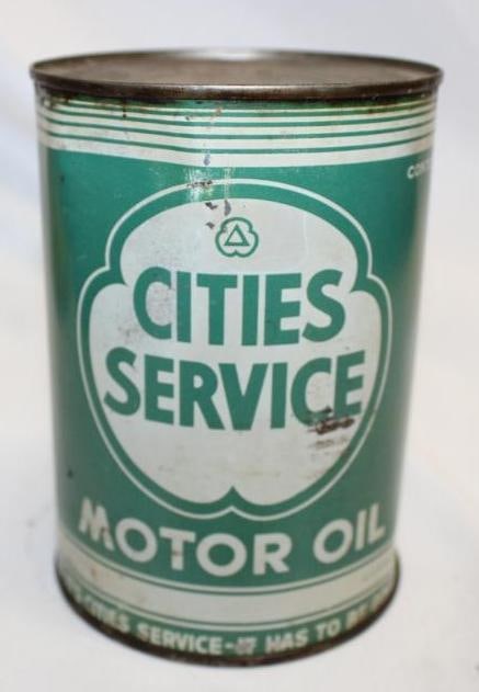 Cities Service Metal One Quart Oil Can (1 of 3)