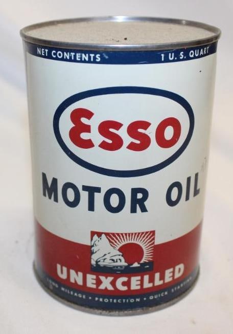 Esso Unexcelled #3 Metal One Quart Oil Can (1 of 4)