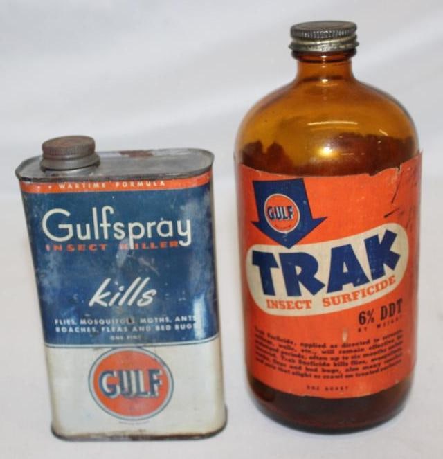Group of 2 Gulf Spray and Trak Insect Can and Bottle (1 of 2)