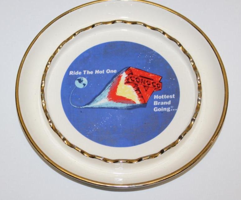 Conoco Service Station Advertising Ashtray: 8.5" diameter