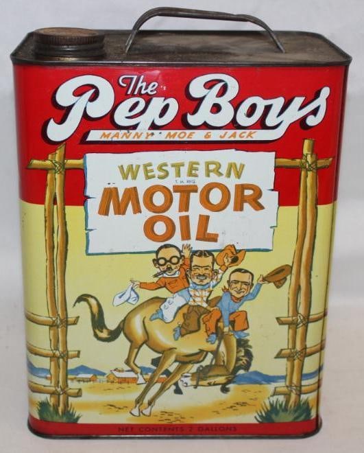 Pep Boys 2 Gallon Motor Oil Can (1 of 6)