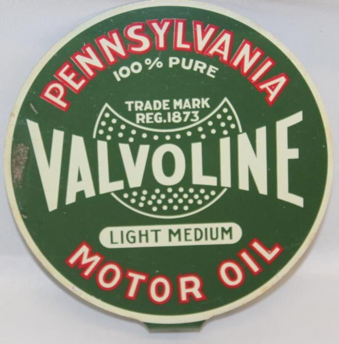 Early Valvoline Pennsylvania Motor Oil Lubester Paddle Sign DST (1 of 8)