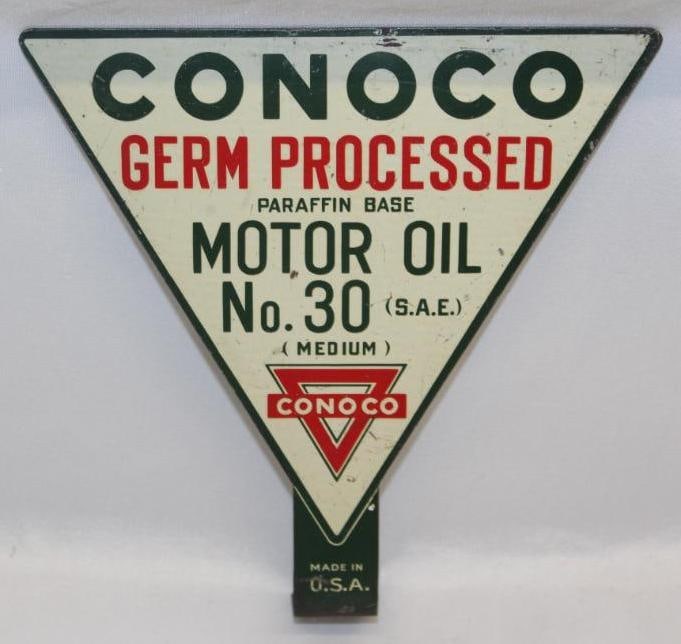 Conoco Germ Processed Motor Oil Lubester Paddle Sign (1 of 6)