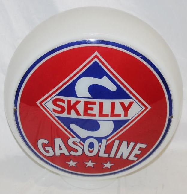 Skelly Gasoline Gas Pump Globe Lens and Glass Body (1 of 7)