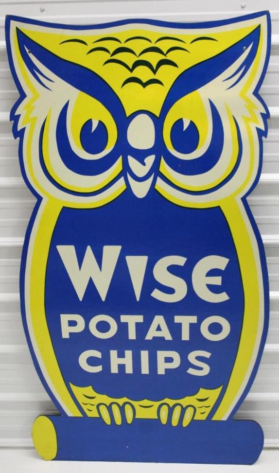 Large Wise Owl Potato Chips Display Sign (1 of 6)