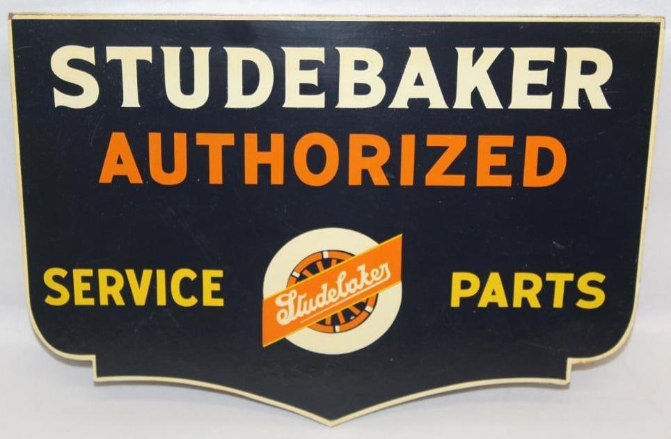 Studebaker Authorized Service Parts Masonite Dealership Showroom Sign (1 of 4)