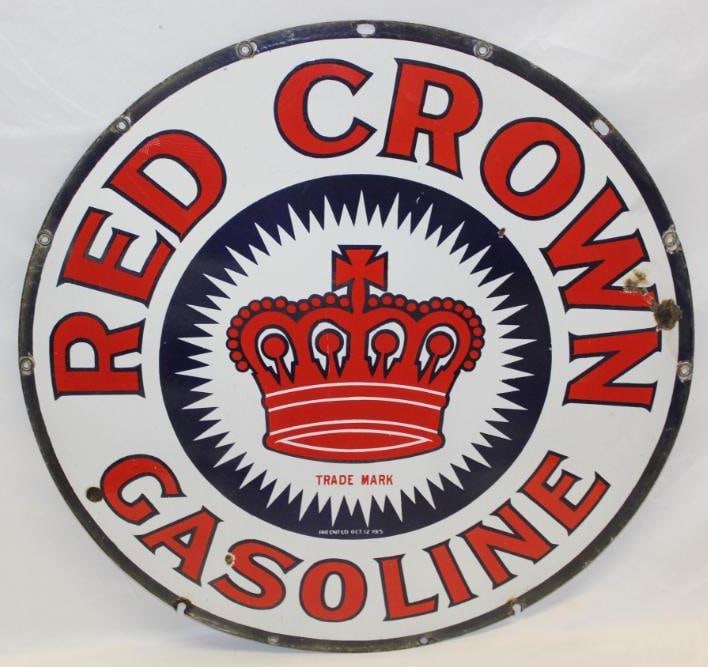 1915 Red Crown of California Porcelain Sign DSP (1 of 9)