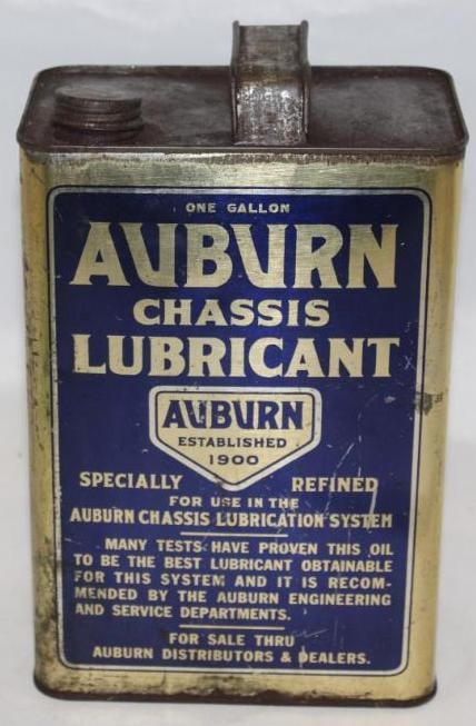 Auburn Motor Car Company Chassis Lubricant Dealership Gallon Oil Can (1 of 5)