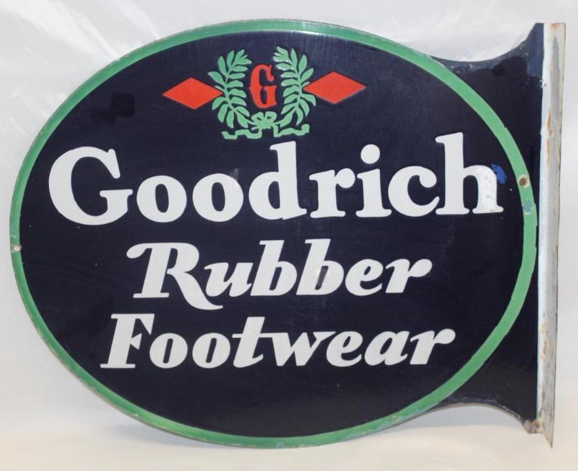 Goodrich Tires Rubber Footwear Porcelain Flange Sign DSP (1 of 8)