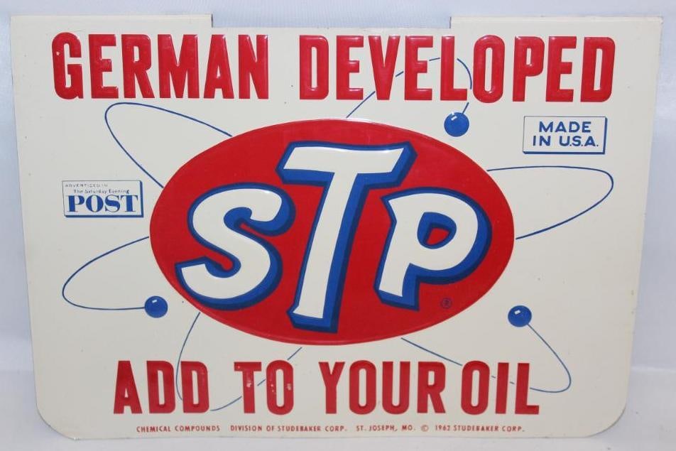 1962 Studebaker Dealership STP Oil Additive Embossed Sign SST (1 of 6)