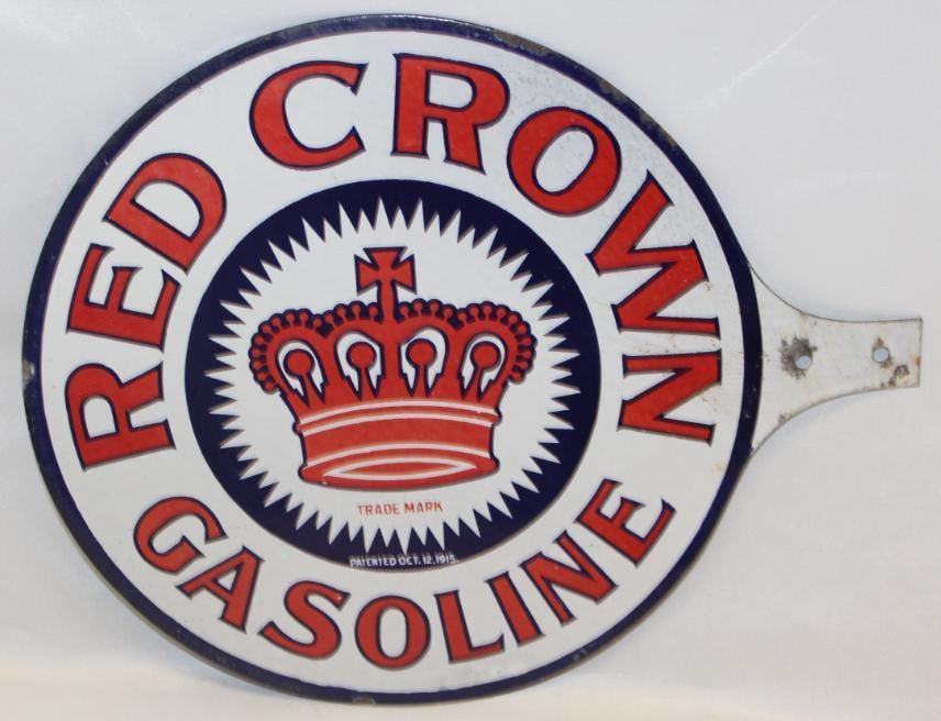 Standard Red Crown of California Gas Pump Paddle Sign DSP (1 of 9)