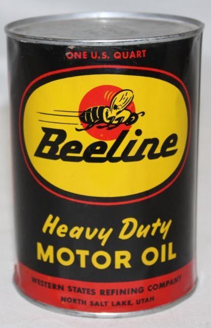 Beeline Western States One Quart Motor Oil Can with Bumblebee Graphics (1 of 5)