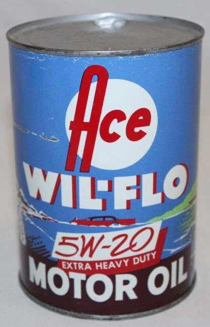 Ace Wil-Flo Metal One Quart Oil Can (1 of 5)