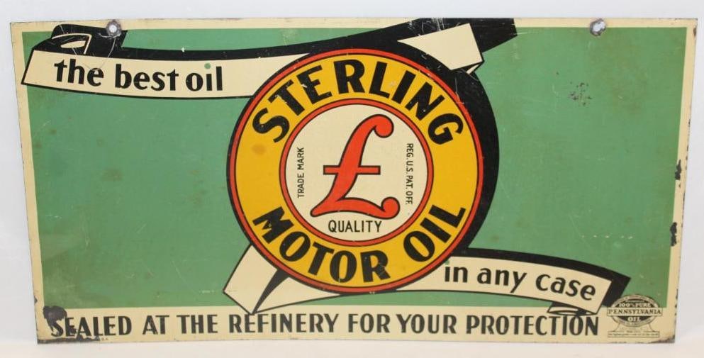 Sterling Motor Oil Can Rack Sign DST (1 of 8)