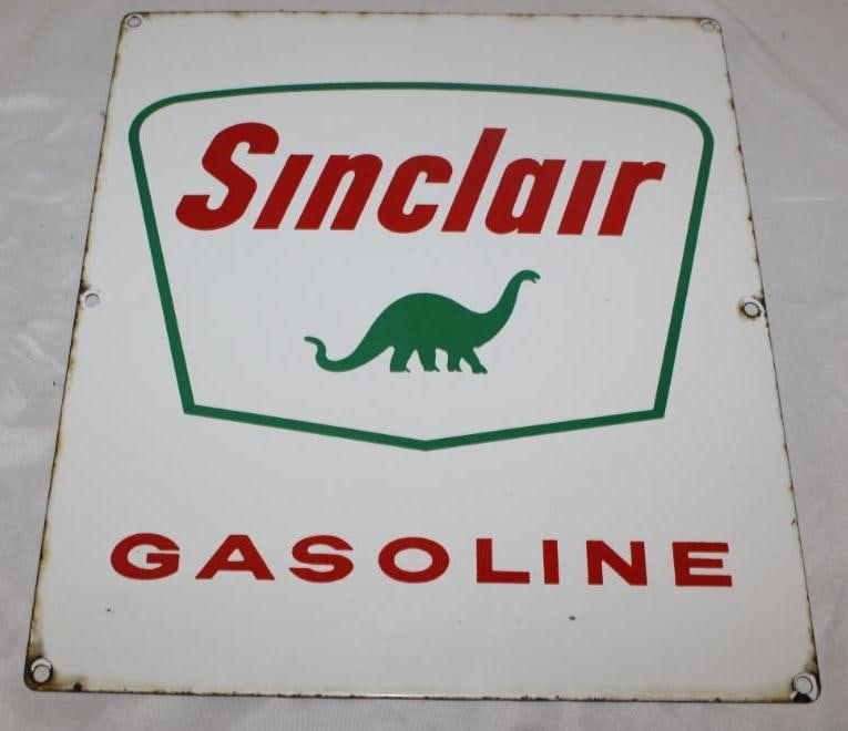 Sinclair Gasoline Porcelain Gas Pump Plate Sign (1 of 4)