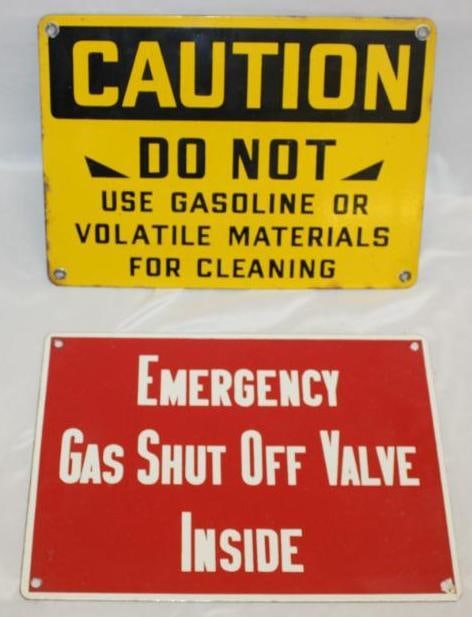 Group of 2 Porcelain Warning Advertising Signs (1 of 4)