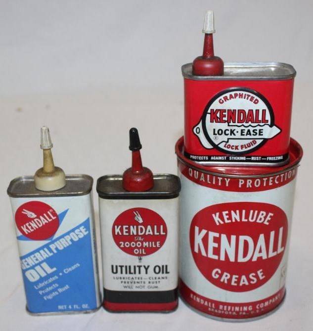 Group of 4 Kendall Grease Cans and Oilers (1 of 4)
