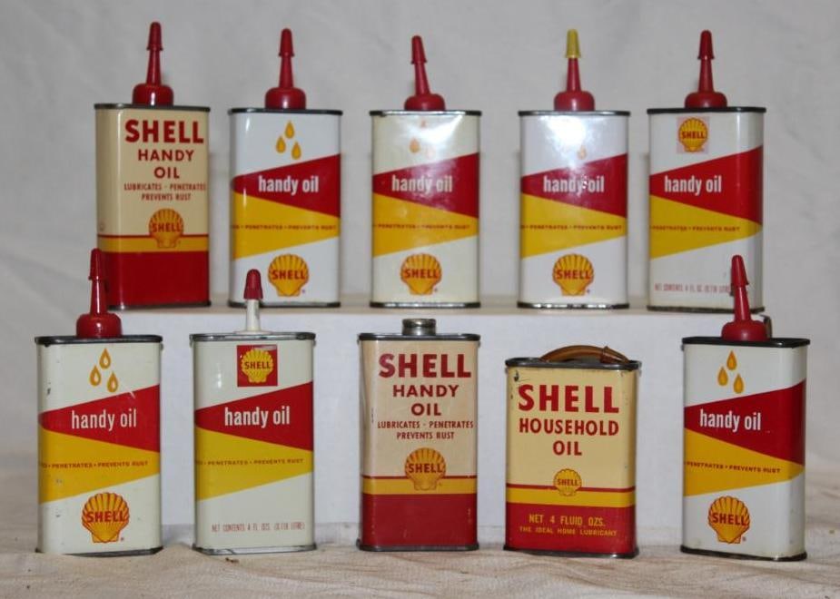 Group of 10 Shell Handy Oiler Cans (1 of 2)