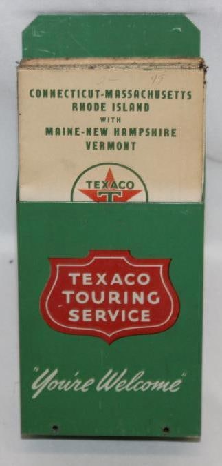 Texaco Touring Service "You're Welcome" Map Rack Holder Display with 15 Texaco Maps (1 of 6)